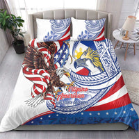 Filipino American History Month Bedding Set Philippines Agila USA Eagle Mix Flag