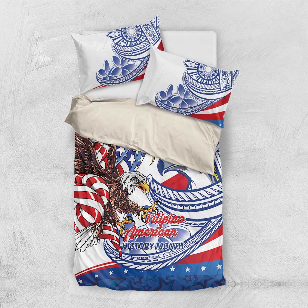 Filipino American History Month Bedding Set Philippines Agila USA Eagle Mix Flag