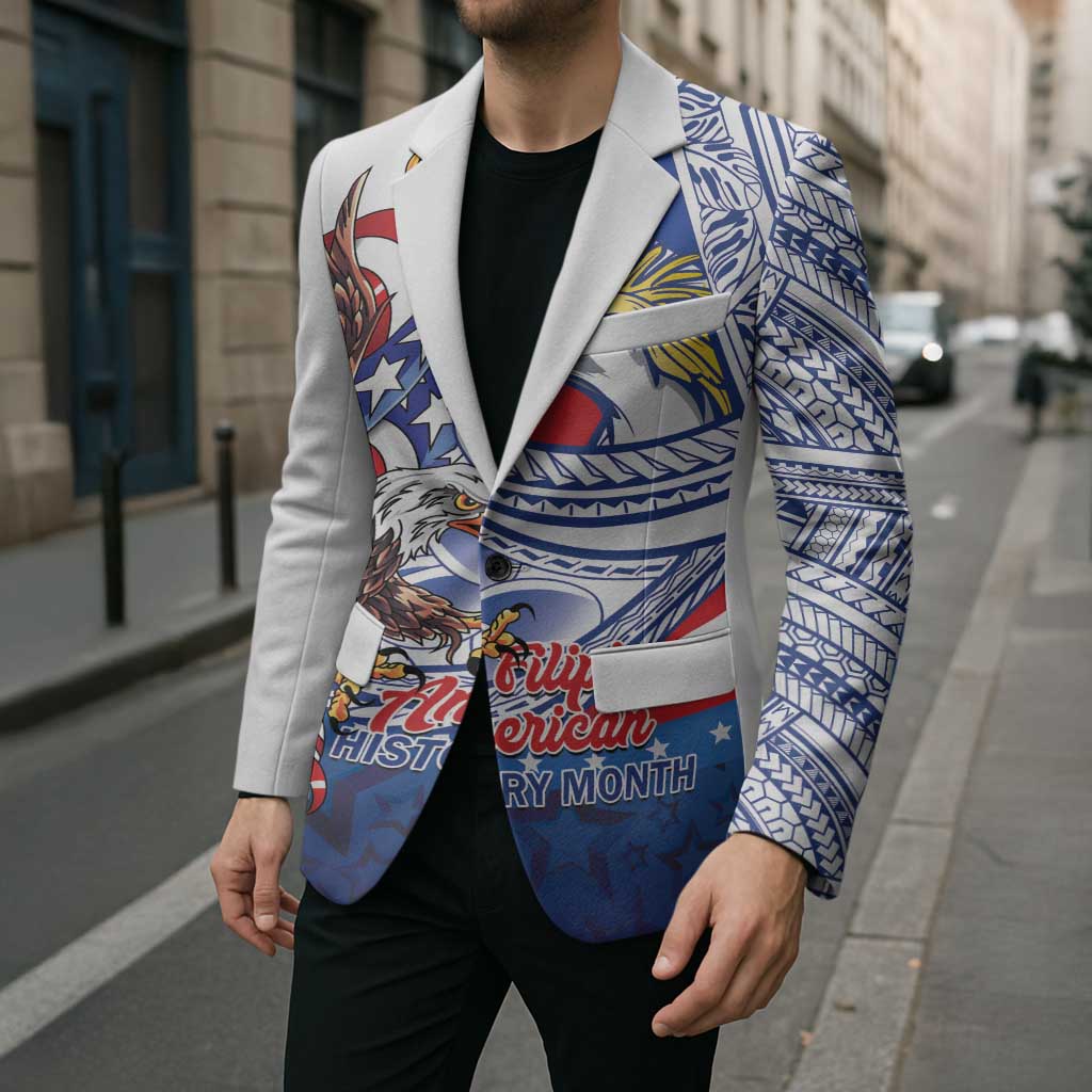 Filipino American History Month Blazer Philippines Agila USA Eagle Mix Flag