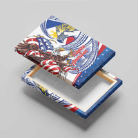 Filipino American History Month Canvas Wall Art Philippines Agila USA Eagle Mix Flag