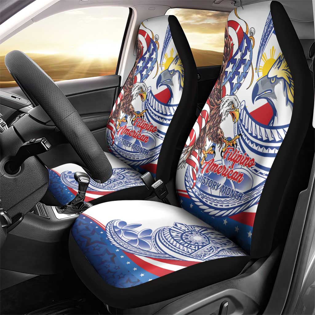Filipino American History Month Car Seat Cover Philippines Agila USA Eagle Mix Flag