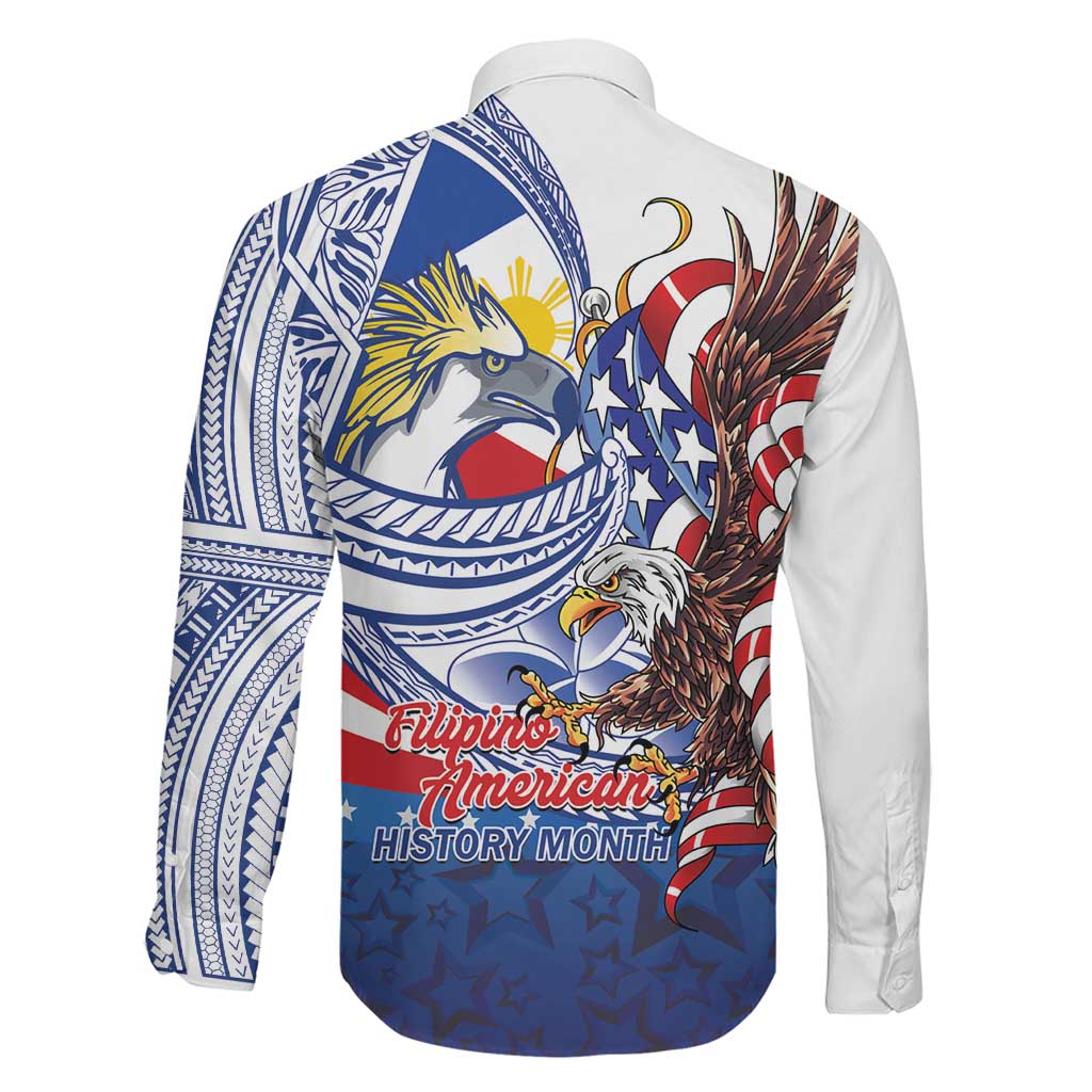 Filipino American History Month Family Matching Off Shoulder Maxi Dress and Hawaiian Shirt Philippines Agila USA Eagle Mix Flag LT14 - Polynesian Pride