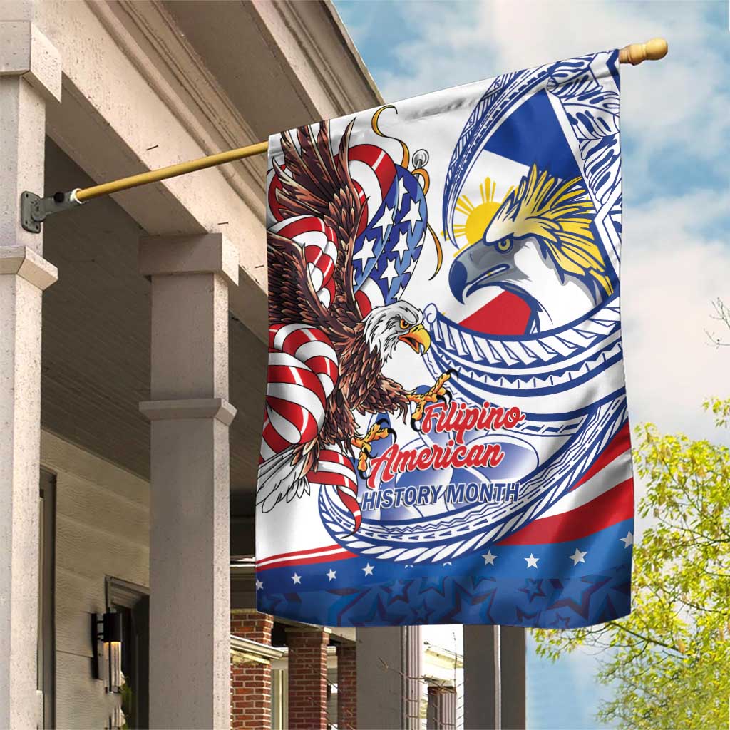 Filipino American History Month Garden Flag Philippines Agila USA Eagle Mix Flag