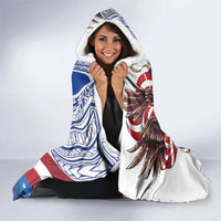 Filipino American History Month Hooded Blanket Philippines Agila USA Eagle Mix Flag