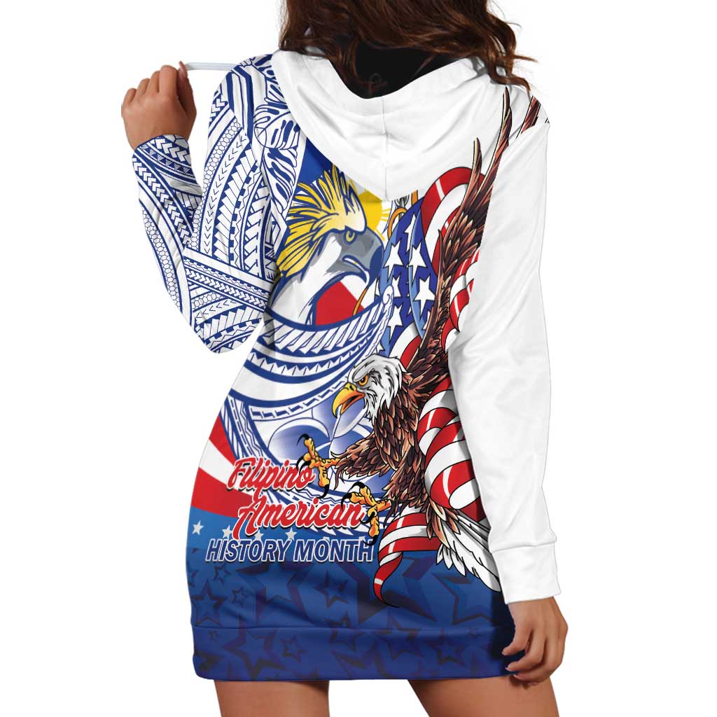 Filipino American History Month Hoodie Dress Philippines Agila USA Eagle Mix Flag
