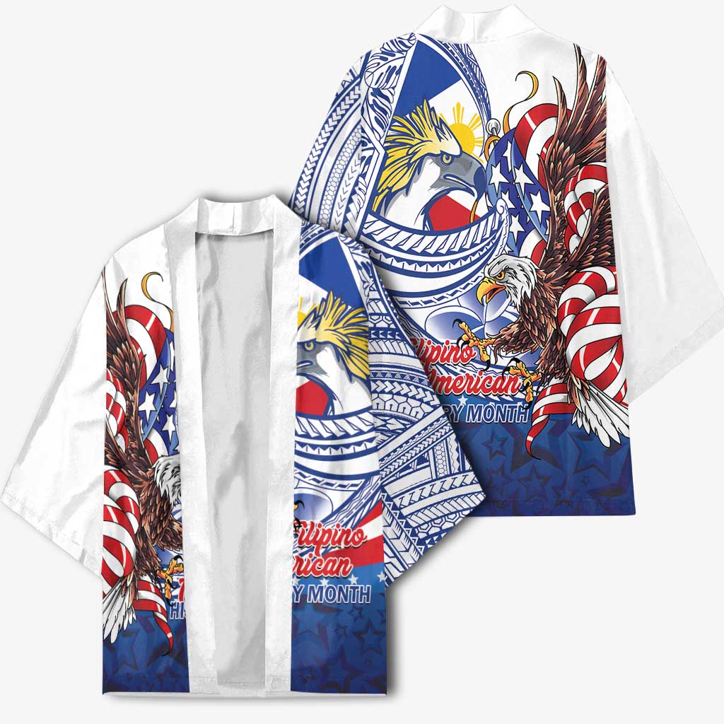 Filipino American History Month Kimono Philippines Agila USA Eagle Mix Flag