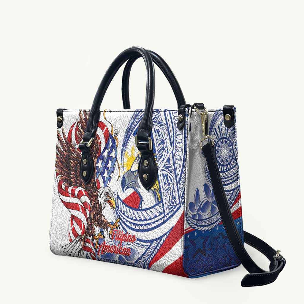 Filipino American History Month Leather Bag Philippines Agila USA Eagle Mix Flag