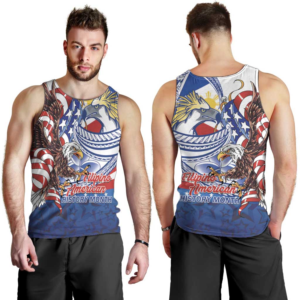 Filipino American History Month Men Tank Top Philippines Agila USA Eagle Mix Flag