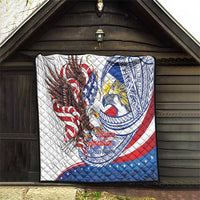 Filipino American History Month Quilt Philippines Agila USA Eagle Mix Flag LT14 - Polynesian Pride