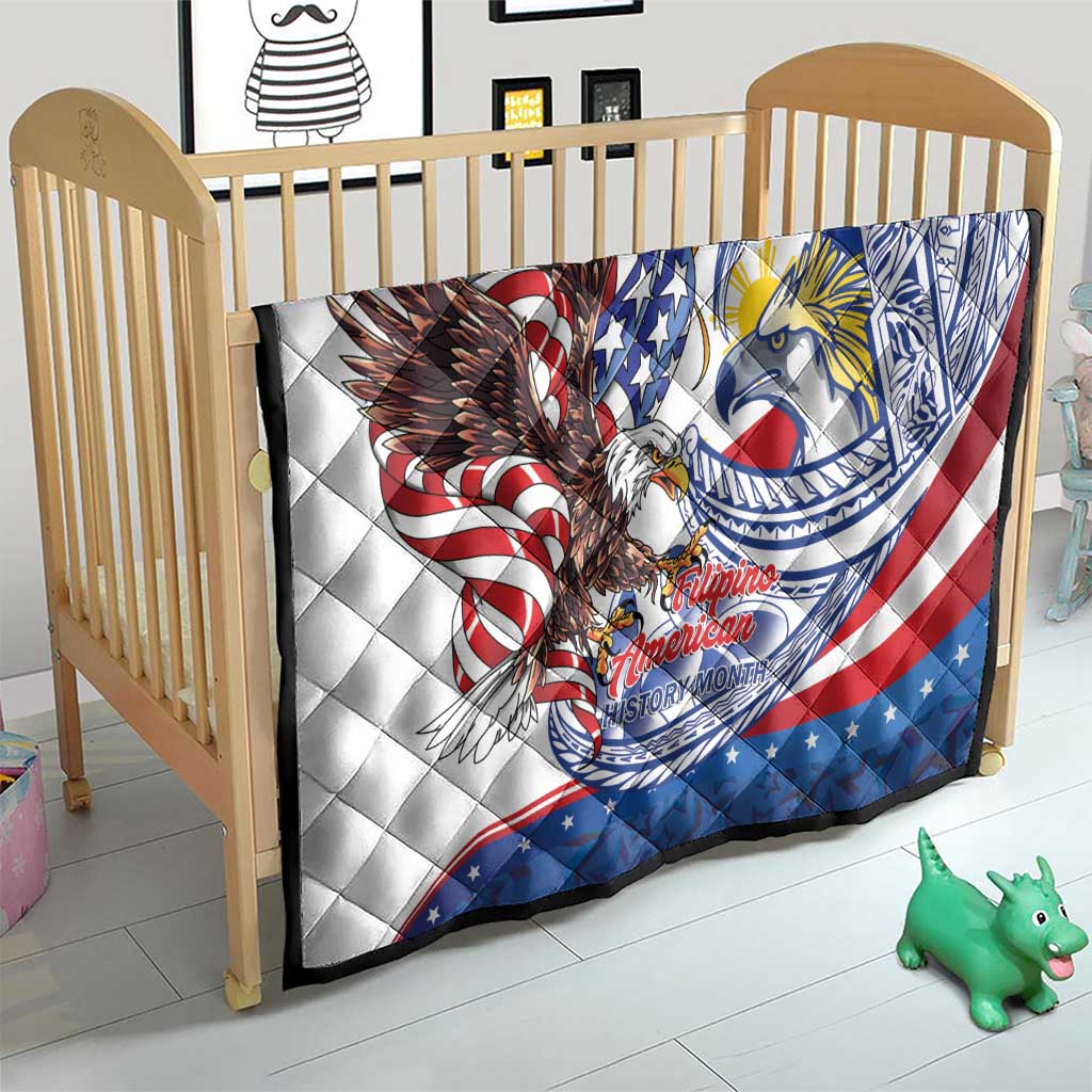 Filipino American History Month Quilt Philippines Agila USA Eagle Mix Flag LT14 - Polynesian Pride
