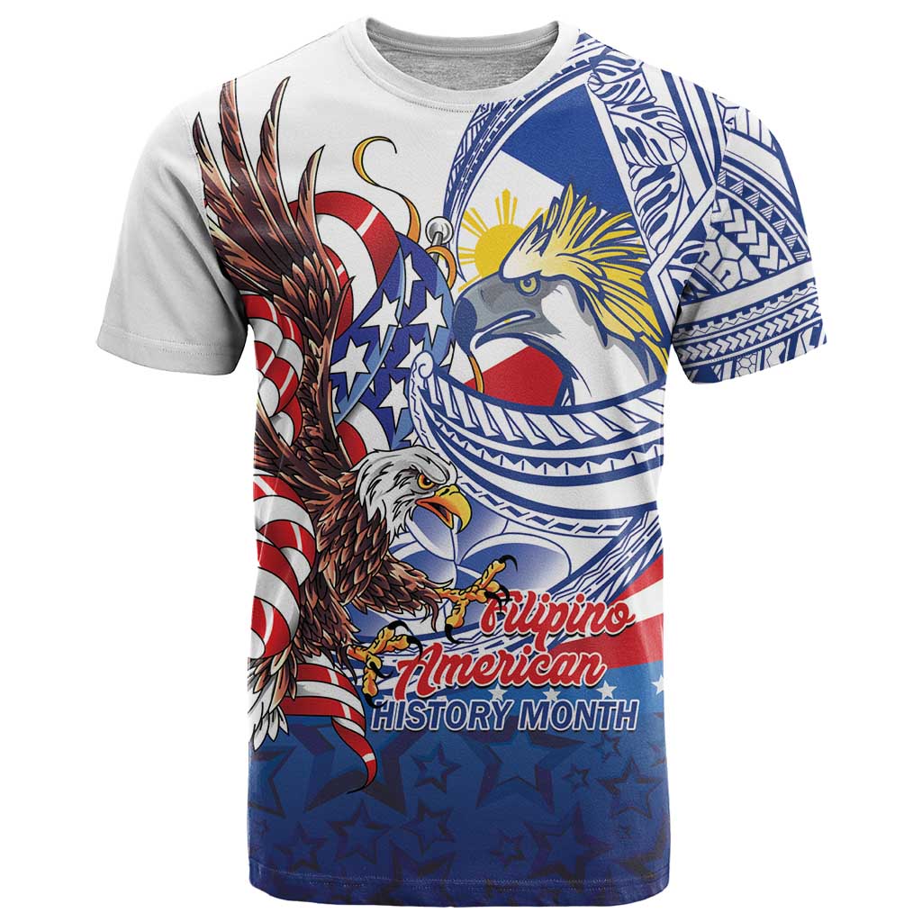 Filipino American History Month T Shirt Philippines Agila USA Eagle Mix Flag