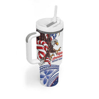 Filipino American History Month Tumbler With Handle Philippines Agila USA Eagle Mix Flag
