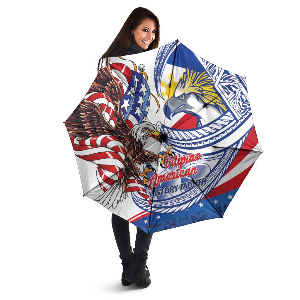 Filipino American History Month Umbrella Philippines Agila USA Eagle Mix Flag LT14 - Polynesian Pride