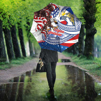 Filipino American History Month Umbrella Philippines Agila USA Eagle Mix Flag LT14 - Polynesian Pride