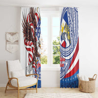 Filipino American History Month Window Curtain Philippines Agila USA Eagle Mix Flag