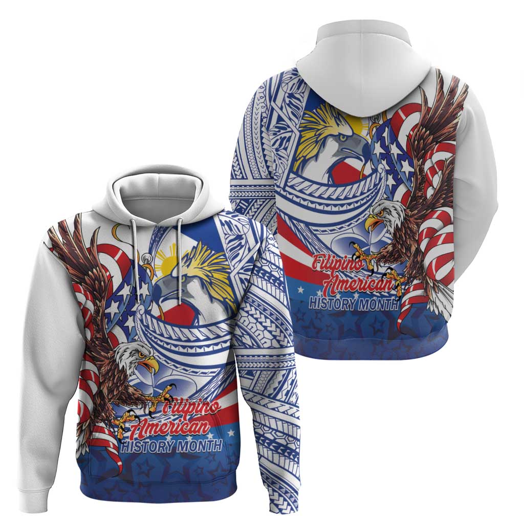 Filipino American History Month Zip Hoodie Philippines Agila USA Eagle Mix Flag