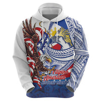 Filipino American History Month Zip Hoodie Philippines Agila USA Eagle Mix Flag