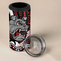 Personalised Aotearoa Bulldog 4 in 1 Can Cooler Tumbler New Zealand Maori Taniko Art LT14 - Polynesian Pride