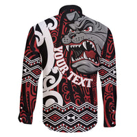Personalised Aotearoa Bulldog Family Matching Tank Maxi Dress and Hawaiian Shirt New Zealand Maori Taniko Art LT14 - Polynesian Pride