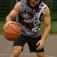 Personalised Aotearoa Bulldog Sleeveless Hoodie New Zealand Maori Taniko Art LT14 - Polynesian Pride