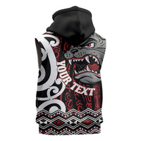 Personalised Aotearoa Bulldog Sleeveless Zip Hoodie New Zealand Maori Taniko Art LT14 - Polynesian Pride