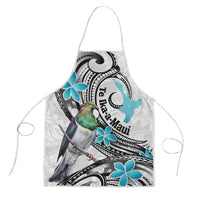 Aotearoa Te Ika-a-Maui Apron South Island Kekeru Maori Koru LT14 White - Polynesian Pride