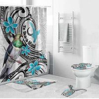 Aotearoa Te Ika-a-Maui Bathroom Set South Island Kekeru Maori Koru LT14 Bathroom Set (4 pcs) White - Polynesian Pride