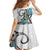 Aotearoa Te Ika-a-Maui Family Matching Off Shoulder Short Dress and Hawaiian Shirt South Island Kekeru Maori Koru