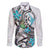 Aotearoa Te Ika-a-Maui Family Matching Off Shoulder Short Dress and Hawaiian Shirt South Island Kekeru Maori Koru