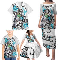 Aotearoa Te Ika-a-Maui Family Matching Puletasi and Hawaiian Shirt South Island Kekeru Maori Koru LT14 - Polynesian Pride