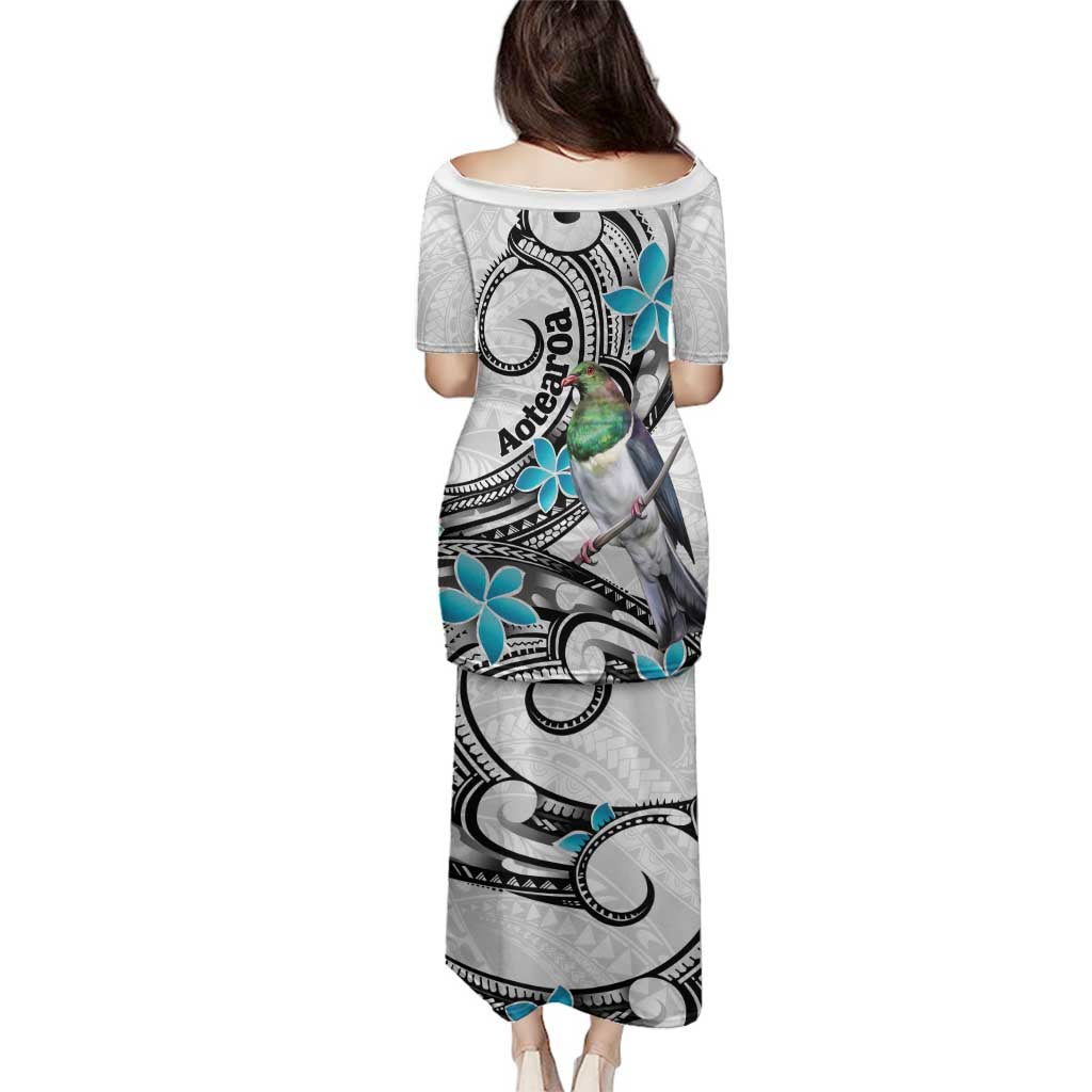 Aotearoa Te Ika-a-Maui Family Matching Puletasi and Hawaiian Shirt South Island Kekeru Maori Koru LT14 - Polynesian Pride