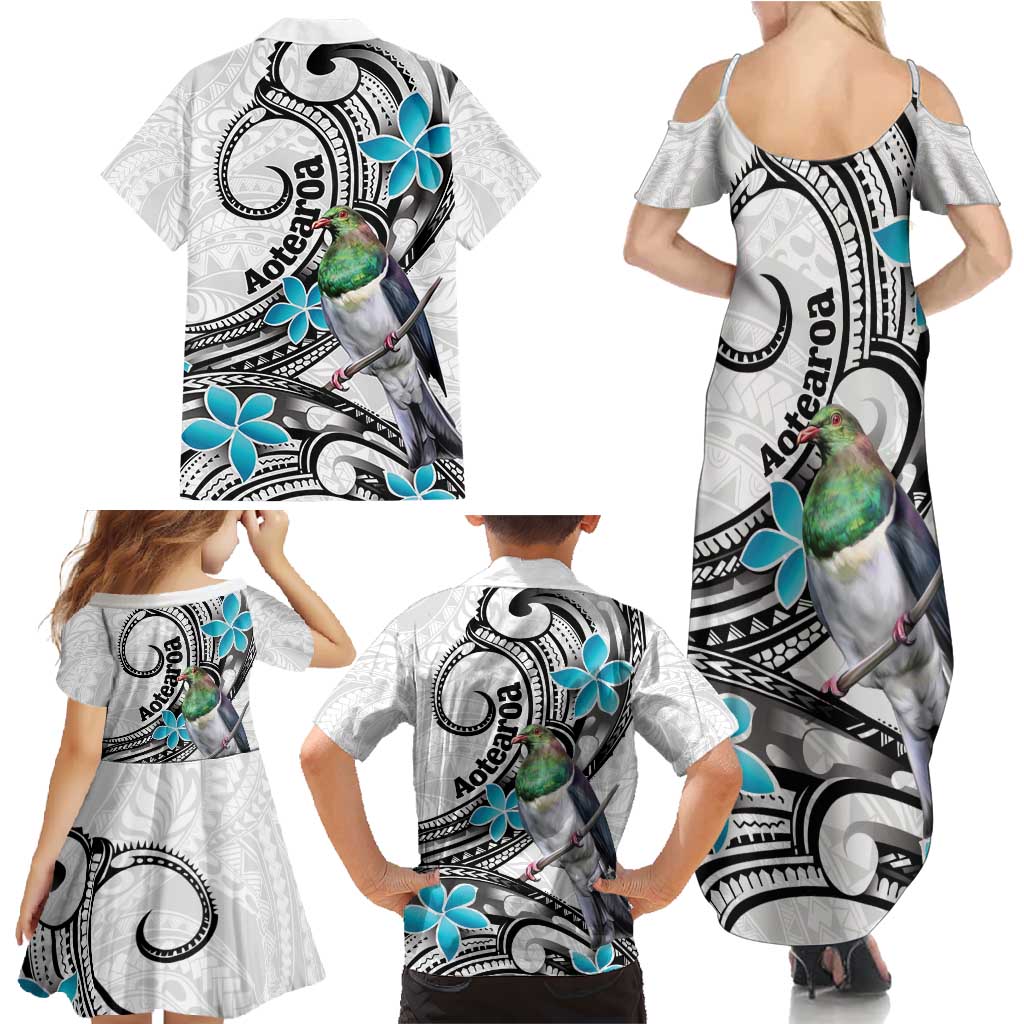 Aotearoa Te Ika-a-Maui Family Matching Summer Maxi Dress and Hawaiian Shirt South Island Kekeru Maori Koru LT14 - Polynesian Pride