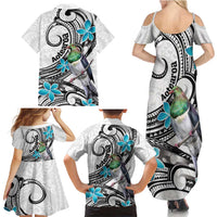 Aotearoa Te Ika-a-Maui Family Matching Summer Maxi Dress and Hawaiian Shirt South Island Kekeru Maori Koru LT14 - Polynesian Pride