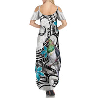 Aotearoa Te Ika-a-Maui Family Matching Summer Maxi Dress and Hawaiian Shirt South Island Kekeru Maori Koru LT14 - Polynesian Pride