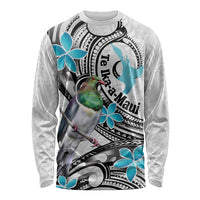 Aotearoa Te Ika-a-Maui Long Sleeve Shirt South Island Kekeru Maori Koru