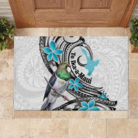 Aotearoa Te Ika-a-Maui Rubber Doormat South Island Kekeru Maori Koru