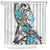 Aotearoa Te Ika-a-Maui Shower Curtain South Island Kekeru Maori Koru