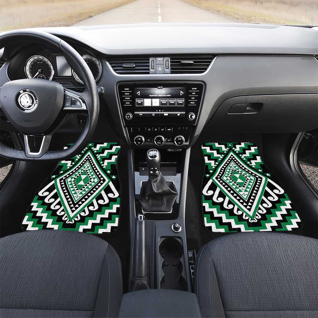 Green Aotearoa Taniko Poutama Patikitiki Car Mats