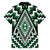 Green Aotearoa Taniko Poutama Patikitiki Family Matching Short Sleeve Bodycon Dress and Hawaiian Shirt