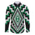 Green Aotearoa Taniko Poutama Patikitiki Family Matching Short Sleeve Bodycon Dress and Hawaiian Shirt