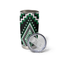 Green Aotearoa Taniko Poutama Patikitiki Tumbler Cup LT14 - Polynesian Pride