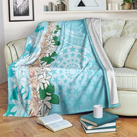 Cook Islands Tiare Maori With Conch Shell Blanket Pasifika Fest Polynesian Tattoo Turquoise
