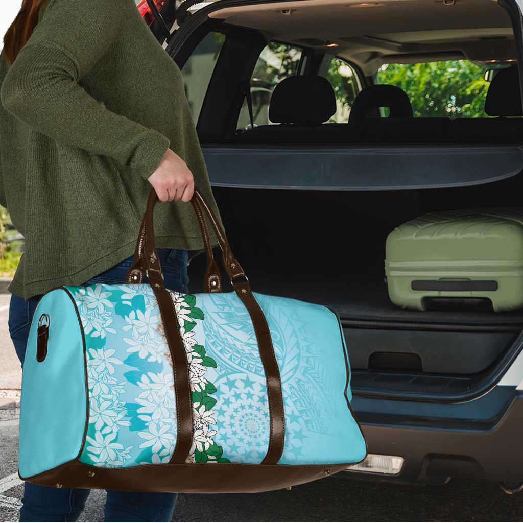 Cook Islands Tiare Maori With Conch Shell Travel Bag Pasifika Fest Polynesian Tattoo Turquoise
