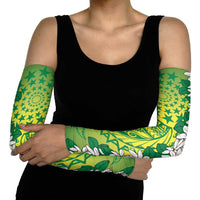 Cook Islands Tiare Maori With Conch Shell Arm Sleeves Pasifika Fest Polynesian Tattoo Green