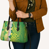 Cook Islands Tiare Maori With Conch Shell Leather Bag Pasifika Fest Polynesian Tattoo Green
