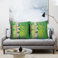 Cook Islands Tiare Maori With Conch Shell Pillow Cover Pasifika Fest Polynesian Tattoo Green