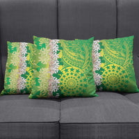 Cook Islands Tiare Maori With Conch Shell Pillow Cover Pasifika Fest Polynesian Tattoo Green