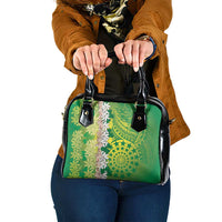 Cook Islands Tiare Maori With Conch Shell Shoulder Handbag Pasifika Fest Polynesian Tattoo Green