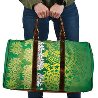 Cook Islands Tiare Maori With Conch Shell Travel Bag Pasifika Fest Polynesian Tattoo Green