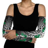 Cook Islands Tiare Maori With Conch Shell Arm Sleeves Pasifika Fest Polynesian Tattoo Black LT14 - Polynesian Pride